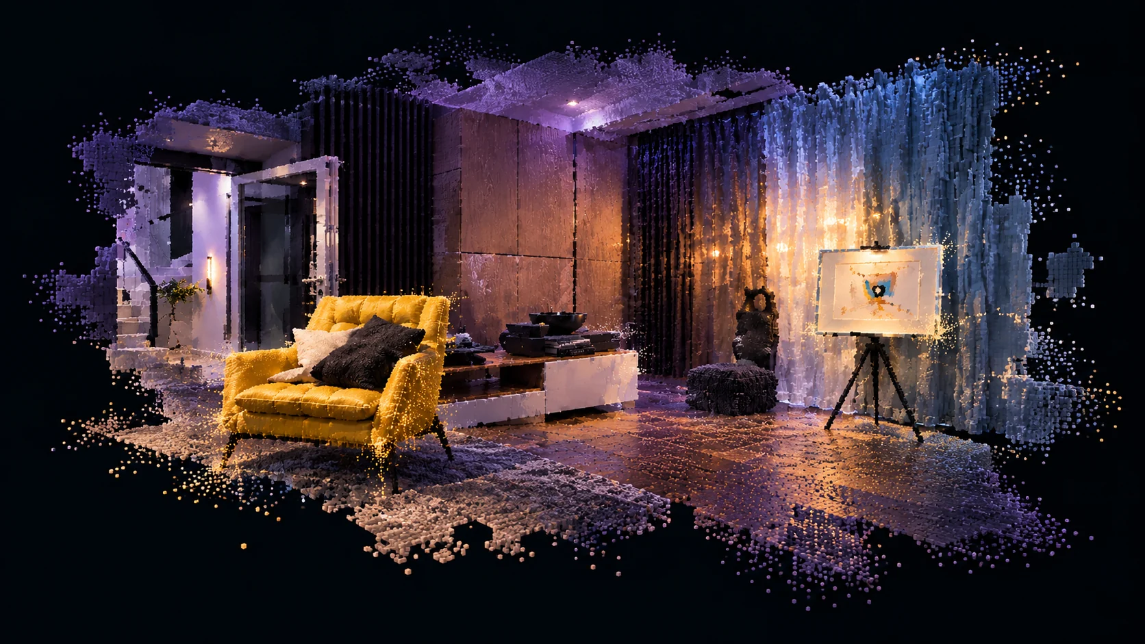 Interface concept: spatial visualization of the same room